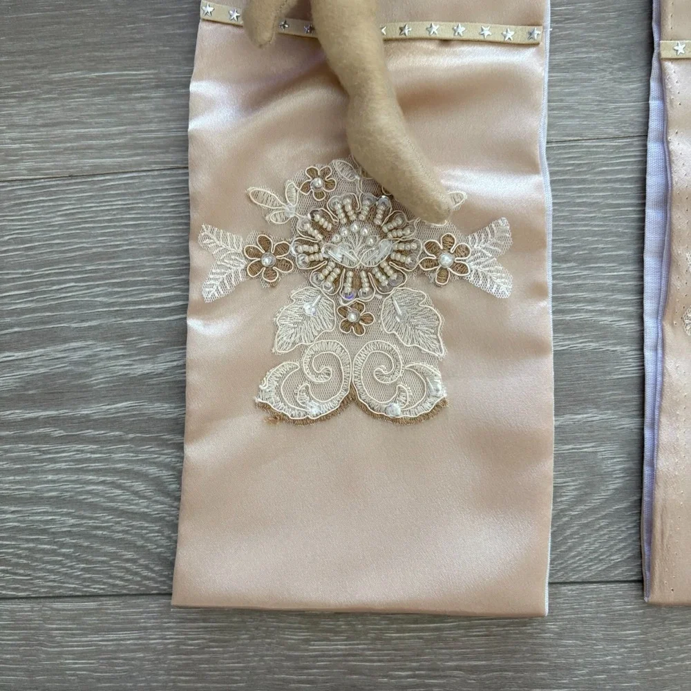Handmade Textile Detachable Beige Embellished Doll Wall Hangings 22